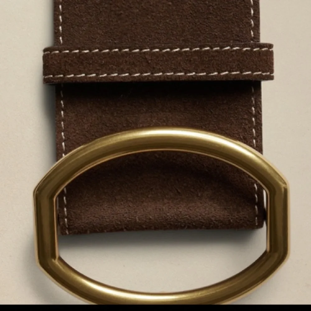 NWT Banana Republic Wide Large Buckle Suede Statement Belt - Picture 4 of 5